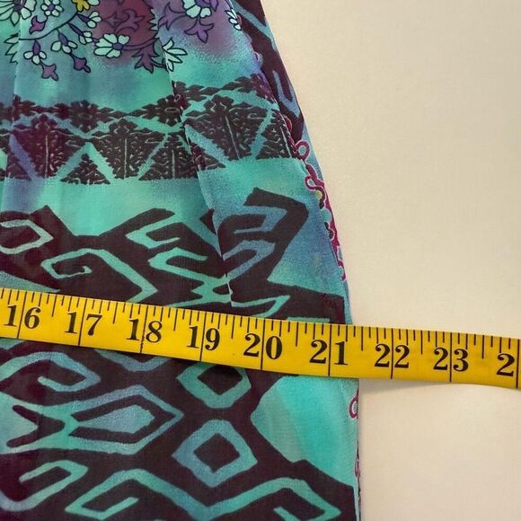 Betsey Johnson Y2K Colorful Bohemian Maxi Slip Dress Sz 10 Vacation, Party - Picture 13 of 14